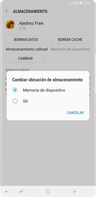 Pulsa el nombre de la tarjeta de memoria.