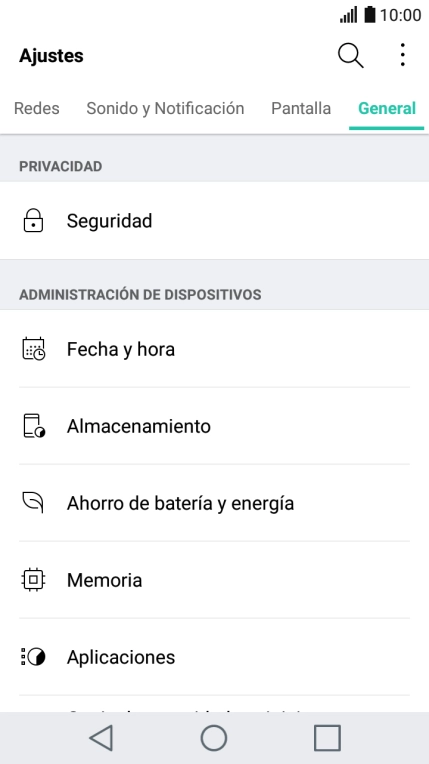 Pulsa Seguridad.