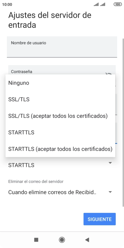 Pulsa Ninguno para desactivar la función.