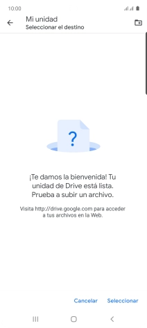 Si deseas crear una nueva carpeta, pulsa el icono de nueva carpeta y sigue las indicaciones de la pantalla para crearla.