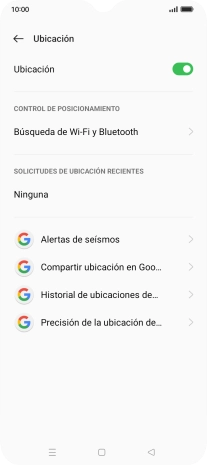 Pulsa Precisión de la ubicación de....