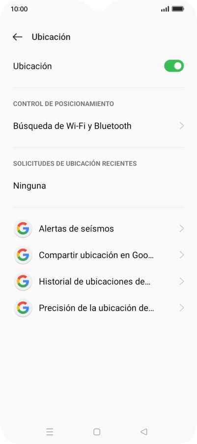 Pulsa Precisión de la ubicación de....