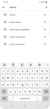 Introduce el nombre del tema o de la app y pulsa el icono de búsqueda.