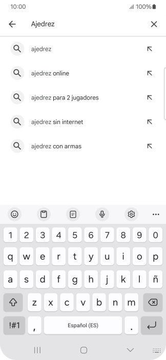 Introduce el nombre del tema o de la app y pulsa el icono de búsqueda.