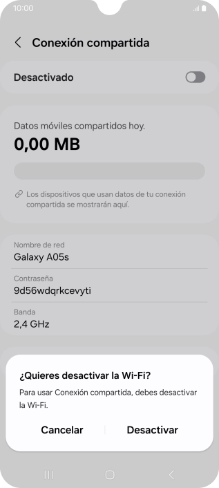 Pulsa Desactivar.