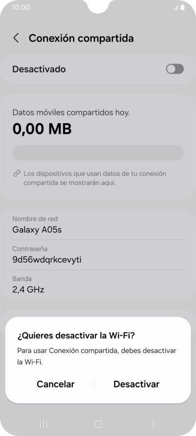 Pulsa Desactivar.