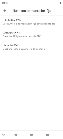 Pulsa Inhabilitar FDN.