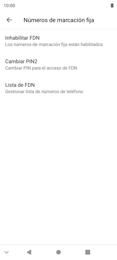 Pulsa Inhabilitar FDN.