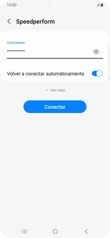 Introduce la contraseña de la red wifi y pulsa Conectar.