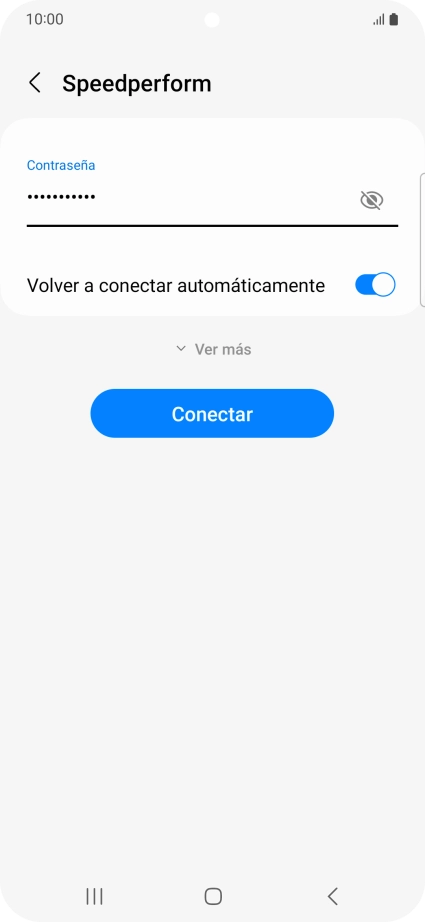 Introduce la contraseña de la red wifi y pulsa Conectar.