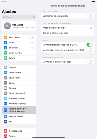 Para añadir nuevas apps descargadas a la pantalla de inicio y a la biblioteca de apps, pulsa Añadir a pantalla de inicio.