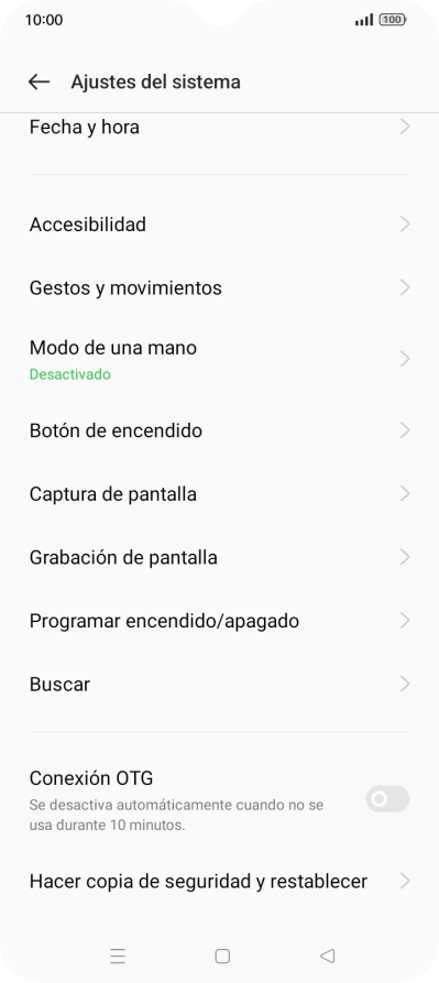 Pulsa Hacer copia de seguridad y restablecer.