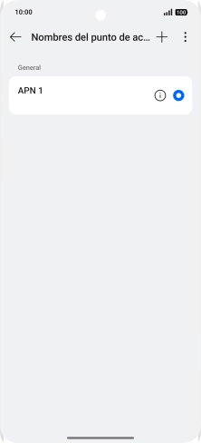 Pulsa el icono de nueva conexión de datos.