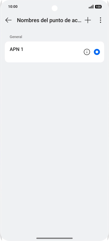 Pulsa el icono de nueva conexión de datos.