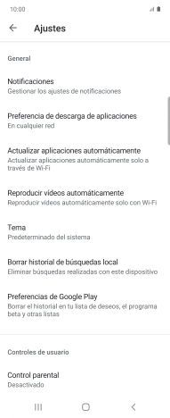 Pulsa Actualizar aplicaciones automáticamente.