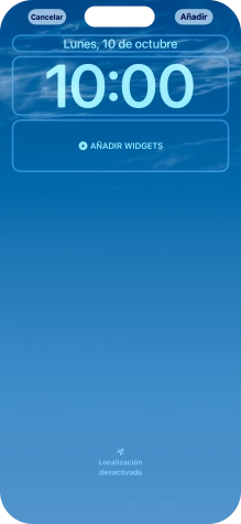 Si deseas personalizar la vista de la fecha en la pantalla de bloqueo, pulsa el widget de la fecha y sigue las indicaciones de la pantalla para seleccionar la vista de widgets deseada.