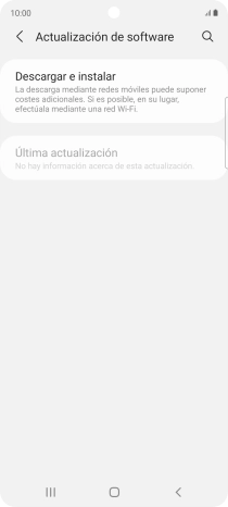 Pulsa Descargar e instalar. Si hay una versión de software nueva disponible, aparecerá ahora en la pantalla. Sigue las indicaciones de la pantalla para actualizar el software del teléfono.