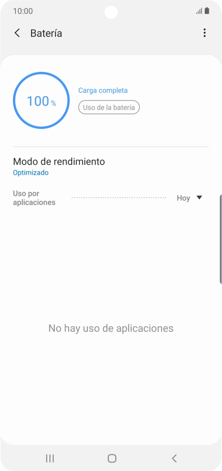 Pulsa Modo de rendimiento.