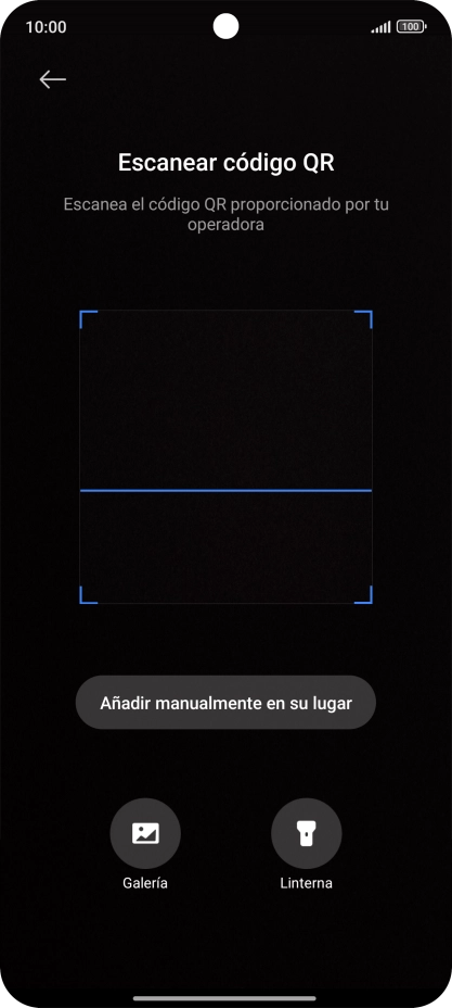 Coloca el código QR dentro del marco de la cámara del teléfono para escanearlo.
