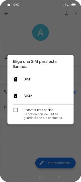 Pulsa la tarjeta SIM deseada.
