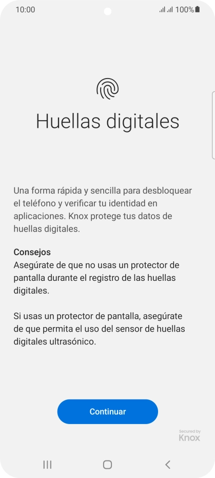 Pulsa Continuar.