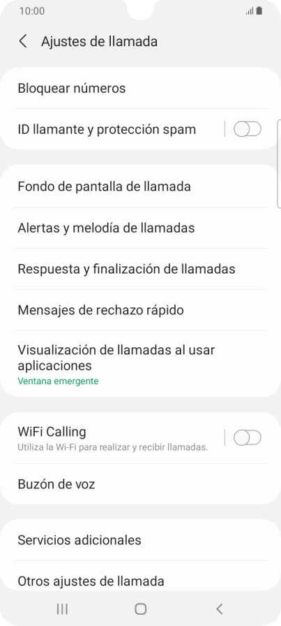 Pulsa Buzón de voz.