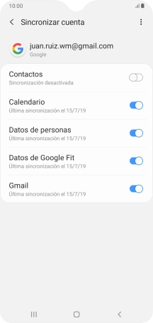 Pulsa el indicador junto a 