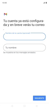 Pulsa Tu nombre e introduce el nombre del remitente.