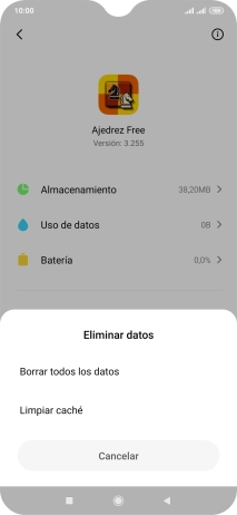Pulsa Limpiar caché.