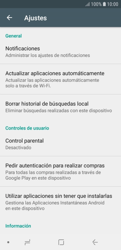 Pulsa Actualizar aplicaciones automáticamente.