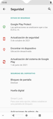 Pulsa Huella digital.