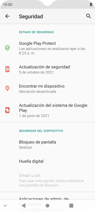 Pulsa Huella digital.