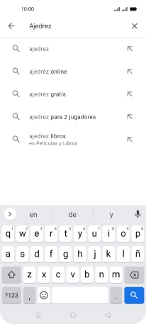 Introduce el nombre del tema o de la app y pulsa el icono de búsqueda.