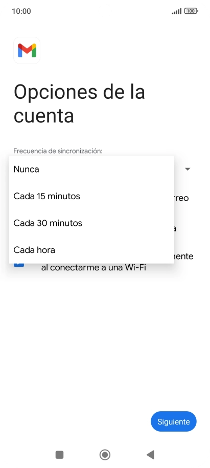 Pulsa el ajuste deseado.