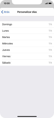Pulsa los días deseados.