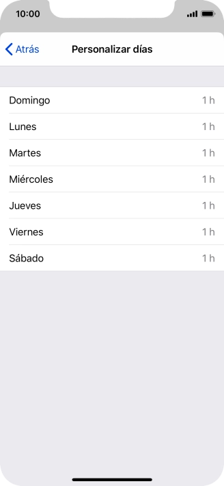 Pulsa los días deseados.