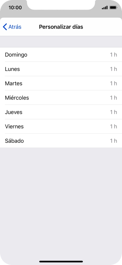 Pulsa los días deseados.