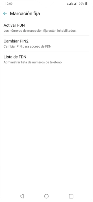 Pulsa Activar FDN.