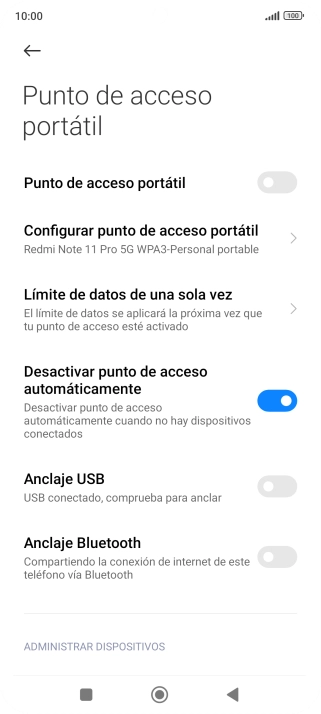 Pulsa el indicador junto a 