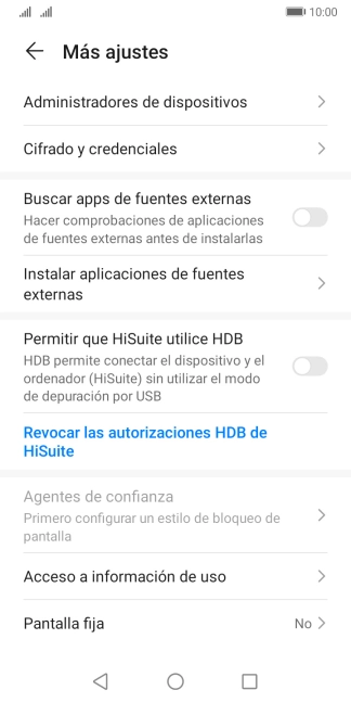 Pulsa Cifrado y credenciales.