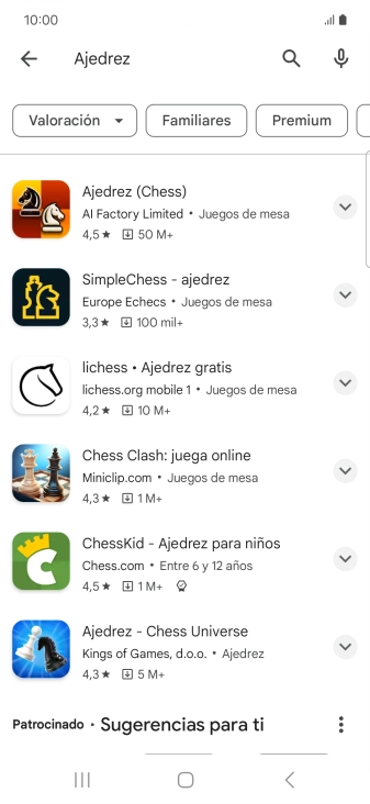 Pulsa la app deseada.