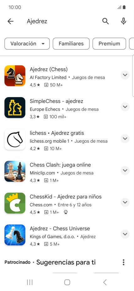 Pulsa la app deseada.