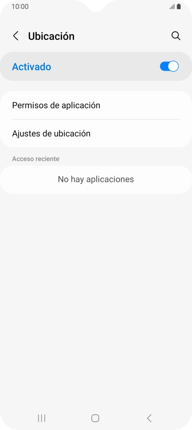 Pulsa Permisos de aplicación.