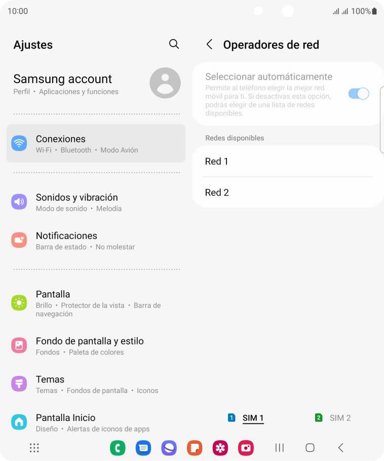 Pulsa la red deseada.