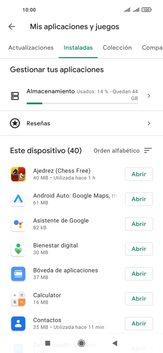Pulsa la app deseada.
