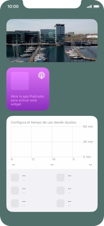 Pulsa el grupo de widgets deseado durante unos instantes.