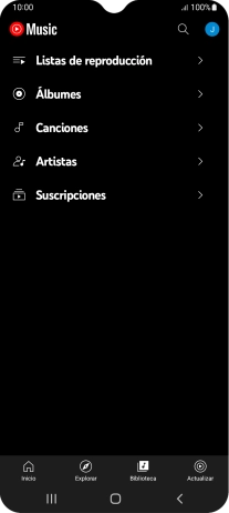 Pulsa una categoría y desplázate al archivo de música deseado.