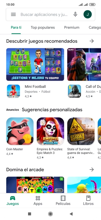 Desliza el dedo hacia la derecha desde la parte izquierda de la pantalla.