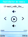 Pulsa la tecla de navegación para reproducir el archivo de música deseado.