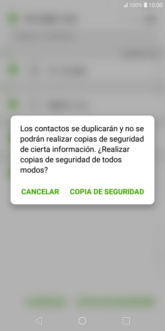 Pulsa COPIA DE SEGURIDAD.